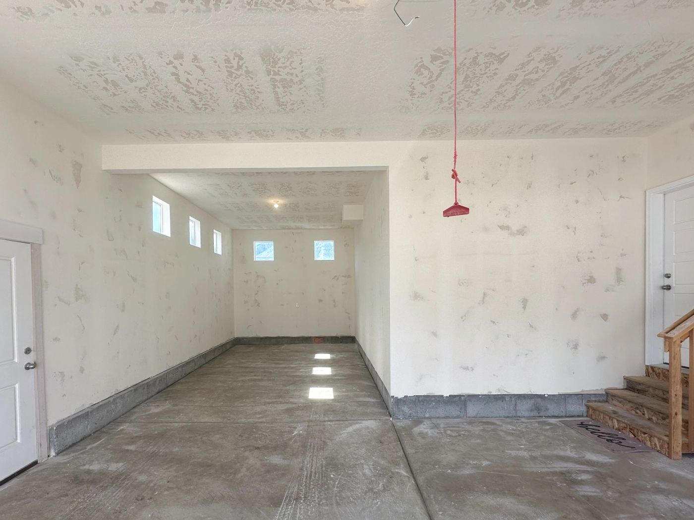 Basement drywall in progress