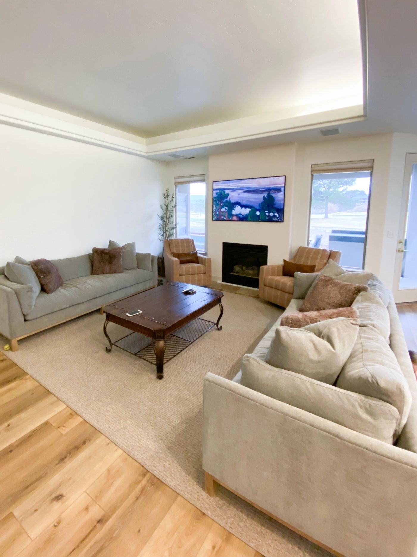 Finished living room
